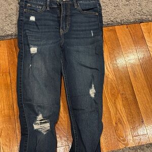 Hollister Distressed Dark Blue Women's Jeans